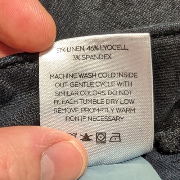 Level 99 Women's Bold Black Linen Blend Shorts Size 30 - Picture 7 of 9